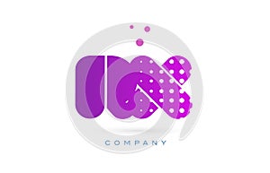 rx r x pink dots letter logo alphabet icon