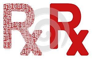 Rx Symbol Mosaic of Binary Digits