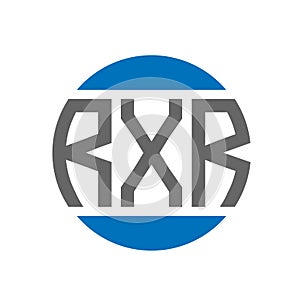 RXR letter logo design on white background. RXR creative initials circle logo concept. RXR letter design