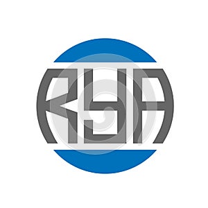 RYA letter logo design on white background. RYA creative initials circle logo concept. RYA letter design