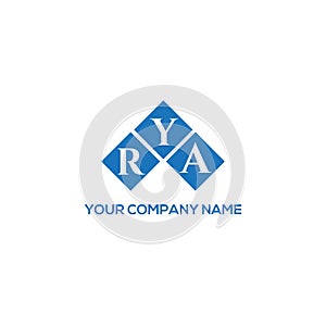 RYA letter logo design on white background. RYA creative initials letter logo concept. RYA letter design