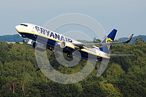 Ryanair plane taking off