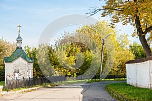 Ryazan Kremlin on autumn - ansamble of ortodox church