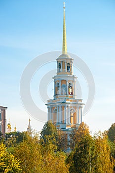 Ryazan Kremlin on autumn - ansamble of ortodox church