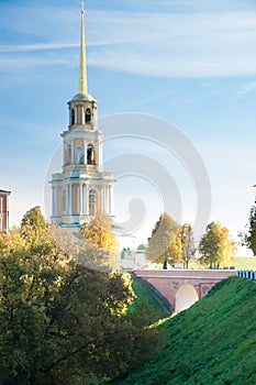 Ryazan Kremlin on autumn - ensemble of ortodox church