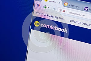 Ryazan, Russia - May 13, 2018: ComicBook website on the display of PC, url - ComicBook.com.