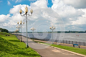 Rybinsk city, Volga river embankment