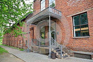 RYBINSK, RUSSIA. Entrance to the restaurant  `1878` in the building of the old brewery 1877