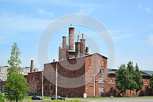 Rybinsk, Russia. Old brewery (1877) in summer