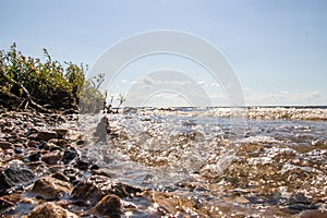 Rybinsk. Rybinsk reservoir near Rybinsk hydroelectric power station