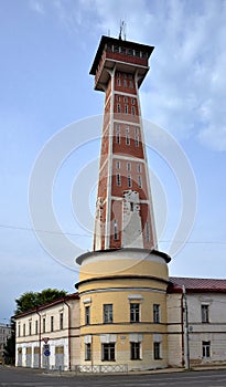 Rybinsk tower - fire tower, built in 1912, height of 48 meters, Rybinsk, Yaroslavl region, Russia