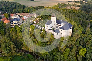 Rychmburk Castle is located near the village of PÅ™edhradÃ­ in the district of Chrudim and the Pardubice Region