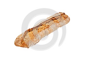 Rye Baguette isolated on the white background