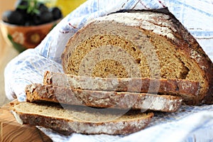 Rye bread closeup