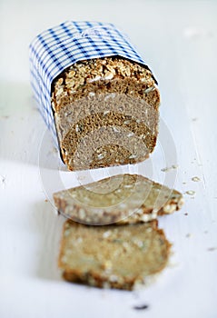 Rye bread danish rustic whole grain sliced loaf with seeds