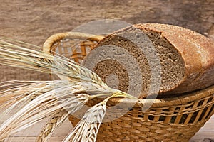 rye bread and ears of corn