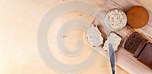 Rye bread with spread