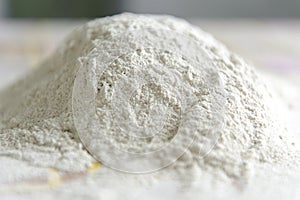 Rye flour closeup