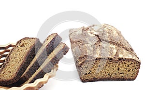 Rye homemade bread with useful additives