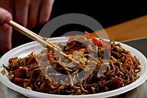 Rye noodles with spices