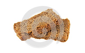 Rye salted crackers isolated on white