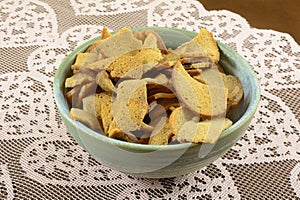 Rye wheat bread bite snack