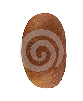 Rye wheat bread isolated on a white