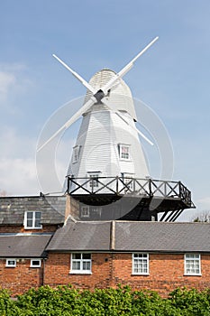 Rye windmill by the river Tillingham