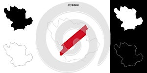 Ryedale outline map