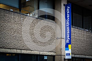 Ryerson University Sign, in Toronto, Ontario.