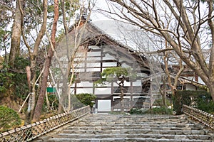 Ryoan-ji Temple in Kyoto, Japan. It is part of Historic Monuments of Ancient Kyoto Kyoto, Uji and