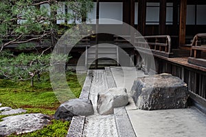 Kenninji Temple Tacchu Ryosokuin Zen Garden stair detail