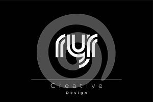 RYR Creative Unique Modern Letter Logo Design