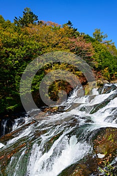 Ryuzu waterfall in Autumn, in Nikko, Japan