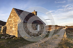 The Ryvoan shelter hut on the Ryvoan pass in the Cairngorms National Park of Scotland