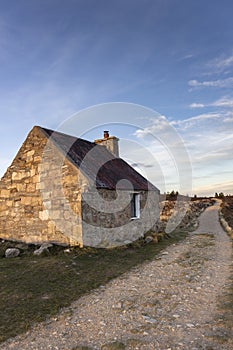 The Ryvoan shelter hut on the Ryvoan pass in the Cairngorms National Park of Scotland