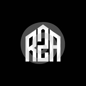 RZA letter logo design on BLACK background. RZA creative initials letter logo concept. RZA letter design.RZA letter logo design on