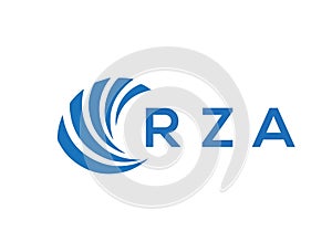RZA letter logo design on white background. RZA creative circle letter logo concept. RZA letter design