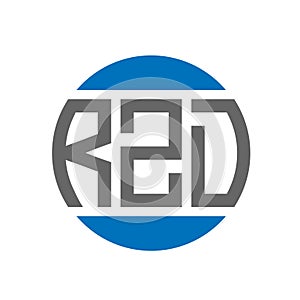 RZD letter logo design on white background. RZD creative initials circle logo concept. RZD letter design