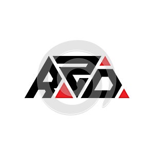 RZD triangle letter logo design with triangle shape. RZD triangle logo design monogram. RZD triangle vector logo template with red