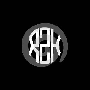 RZH letter logo abstract creative design.