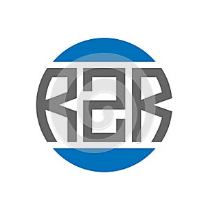 RZR letter logo design on white background. RZR creative initials circle logo concept. RZR letter design