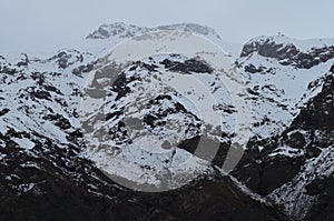 RÃ­o Blanco National Reserve, central Chile, a high biodiversity valley in Los Andes