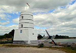 RÃ¸dvig lighthouse and anchor Denmark