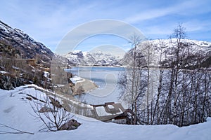 RÃ¸ldalsvatnet, a lake in Ullensvang Municipality in Vestfold county, Norway