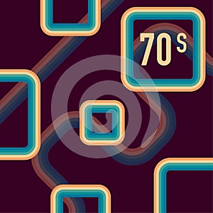 70s, 1970 abstract vector stock retro lines background. Vector illustration