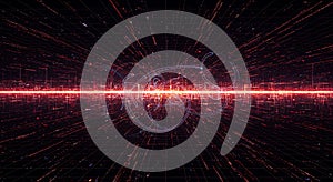 Digital Grid Light Stream: Futuristic Data Network Energy