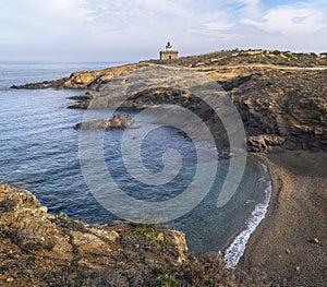 S\'Arenella Lighthouse in Port de la Selva, Catalonia photo