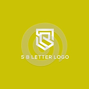 S B letter logo design