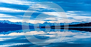 It`s Blue Hour Over Lake Pukaki